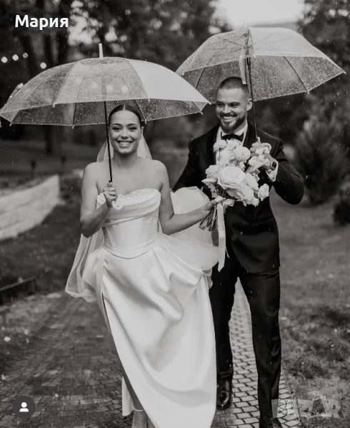 Прозрачен чадър подходящ за сватба / абитуриентски бал / рожден ден, снимка 1