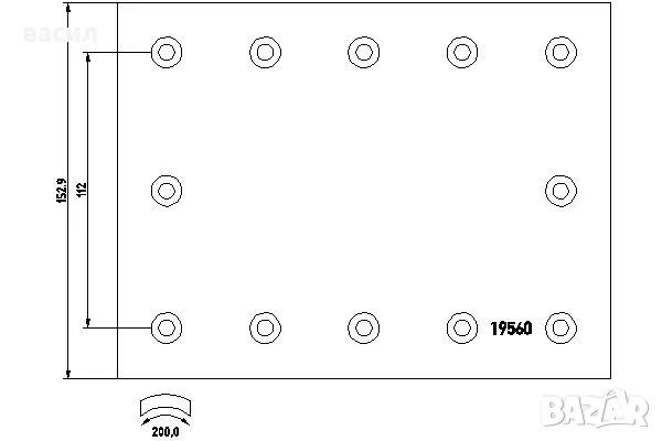 спирачно феродо предно VOLVO F-7/10/12  - OE No-2705382, снимка 1