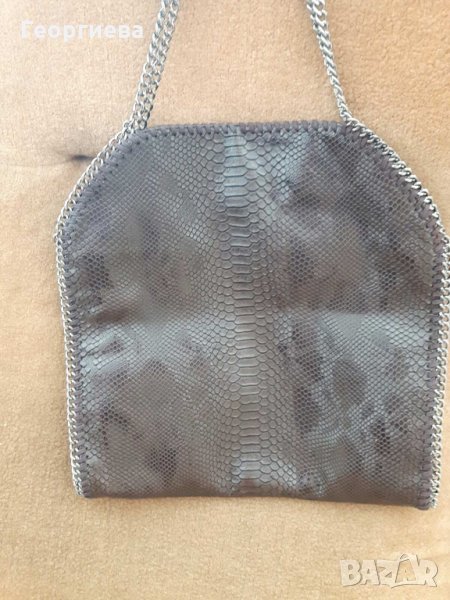 Чанта кафява, имитация крокодилска кожа, снимка 1