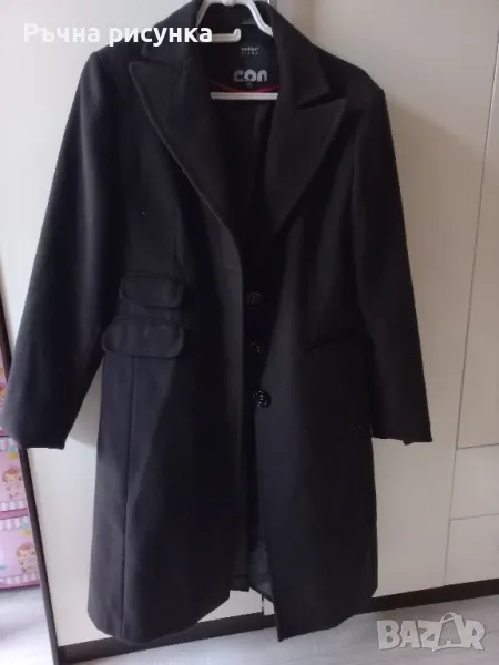 Черно палто 46 номер, снимка 1