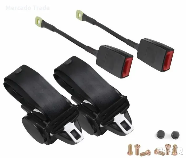 Универсален комплект Mercado Trade от 2 броя автоматичен предпазен колан за автомобил, снимка 1