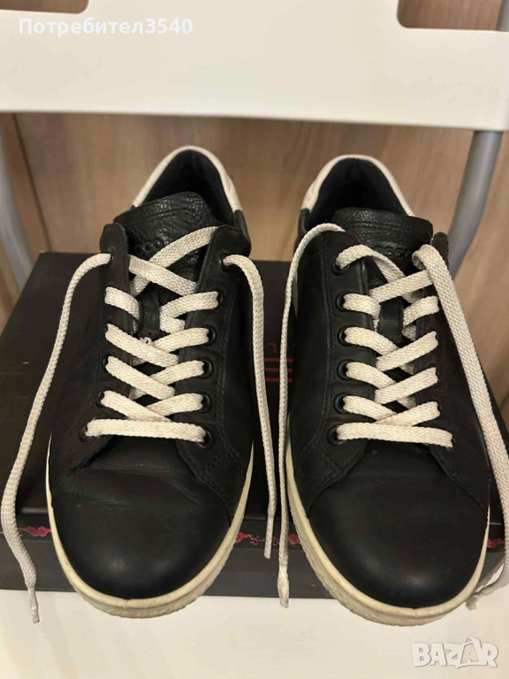 Дамски черни кецове Ecco, снимка 1