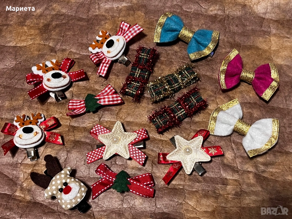Коледни фиби Аксесоари за коса ръчна изработка фиба с елен, снимка 1