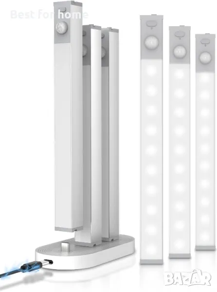 6 броя LED светлини за шкафове със сензор за движение Goodea, снимка 1