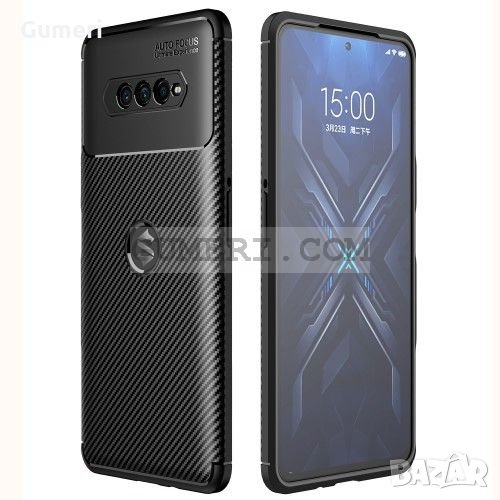 Xiaomi Black Shark 4 Противоударен Силиконов Гръб Със Защита За Задната Камера - Карбон, снимка 1
