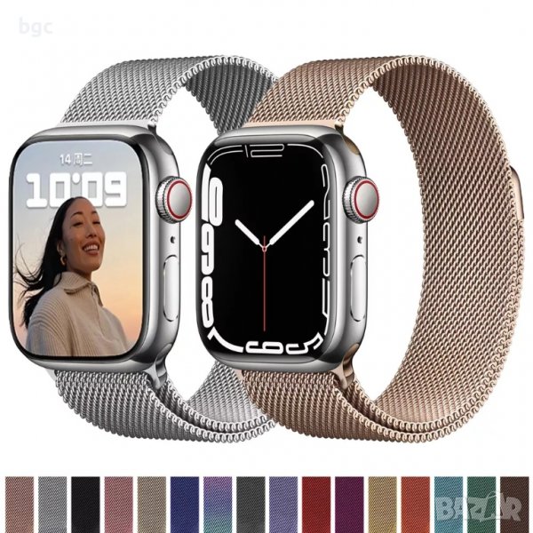 Нови Верижка за Apple Watch Milanese Loop 38мм 40mm 42mm  44mm 45mm Каишка Неръждаема Стомана, снимка 1