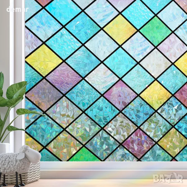 Zindoo Матово фолио за поверителност за стъклени прозорци, 30x200 см, снимка 1