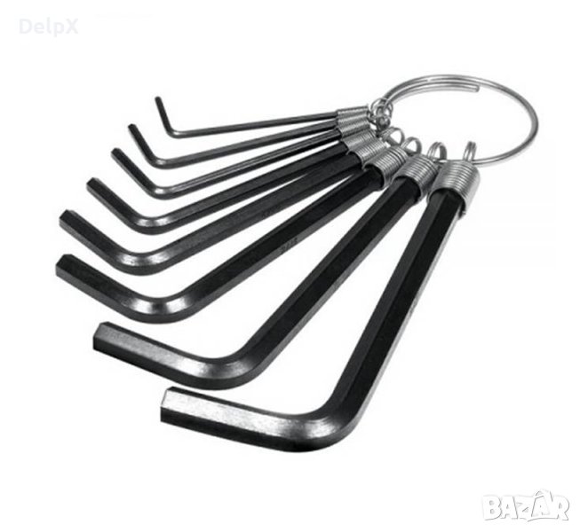 Имбусни (шестограми) ключове HW-023, Г-образни, комплект 7бр. 1,5 - 6mm, снимка 1