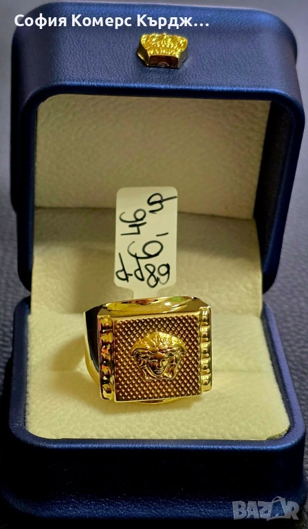 ⚠️ПРОМОЦИЯ!!!⚠️ 💍 ЗЛАТЕН МЪЖКИ ПРЪСТЕН #Versace ⚖️ 6,46гр./14 карата 🤚 68 размер, снимка 1