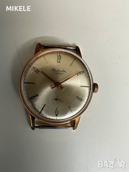Raketa No:8 позлатен Au 20 руски механичен, снимка 1