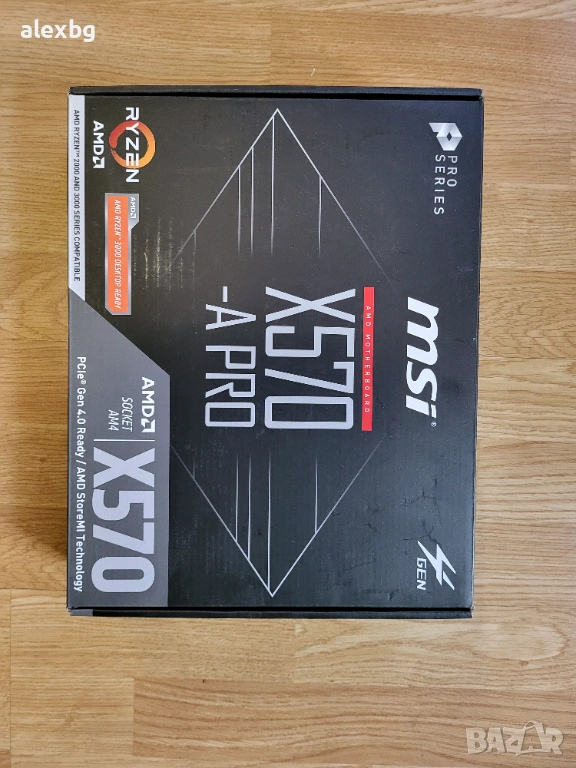 Комбо х570 MSI AMD Ryzen 3900x Wraith prism cooler, снимка 1