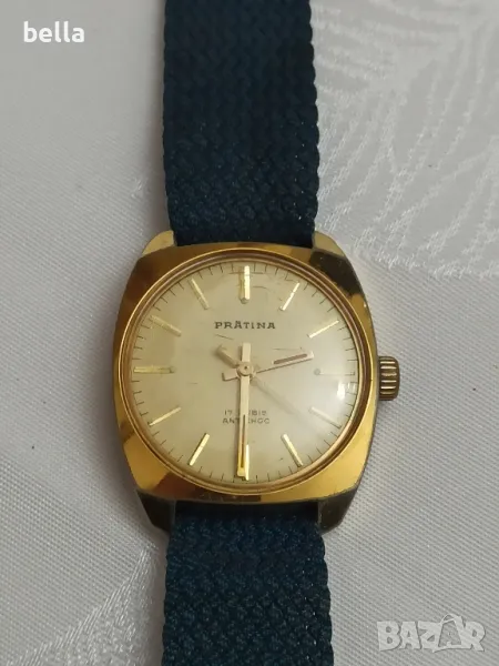 РЯДЪК МЪЖКИ НЕМСКИ ЧАСОВНИК PRATINA 17 КАМЪКА, снимка 1