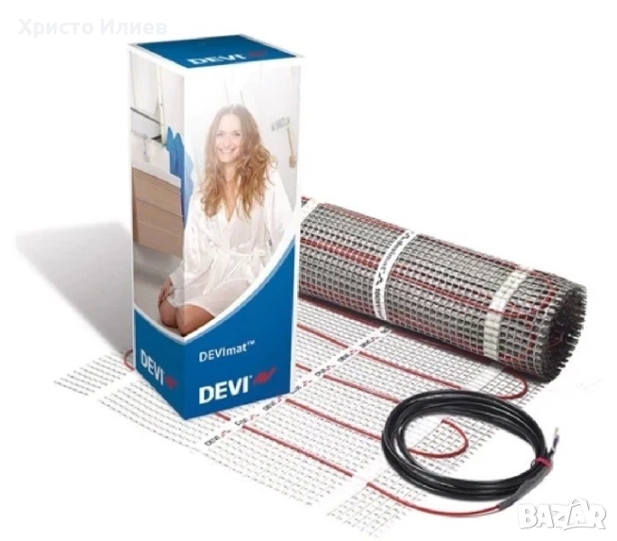 Нагревателна рогозка Devi за подово отопление 100w/m² DTIR-100 5.0m² 500W, снимка 1