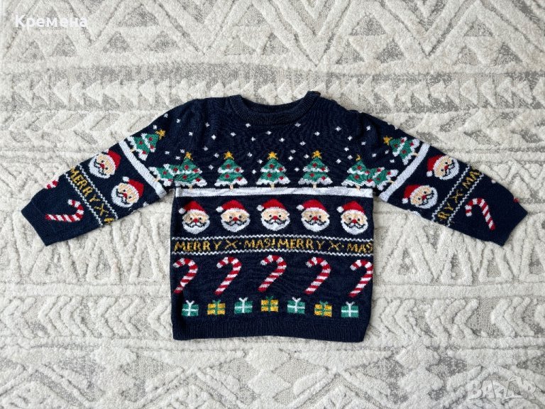 Коледен пуловер за бебе, снимка 1