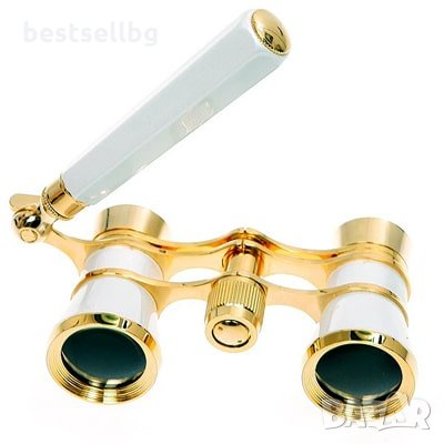 Бял театрален бинокъл с дръжка увеличение 3Х за театър опера подарък, снимка 6 - Екипировка - 29263867