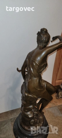 масивна бронзова фигура статуя статуетка 75 см, снимка 5 - Антикварни и старинни предмети - 54062583
