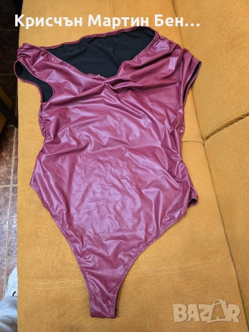 Кожено Боди с V деколсте 50/52-54/56 