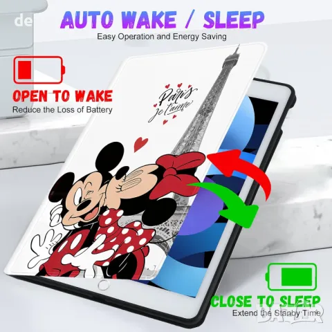 Калъф Besoar за iPad Air 2/Air 1/5th/6th Generation/Pro 9.7 инча, унисекс, снимка 5 - Таблети - 49363416