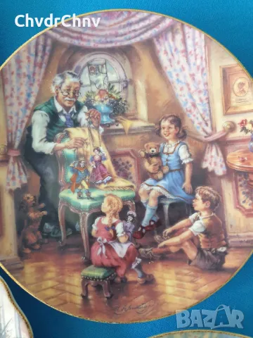 9бр Weimar Бавария/немска колекционерска декоративна порцеланова чиния-картина/деца, снимка 7 - Картини - 50168593