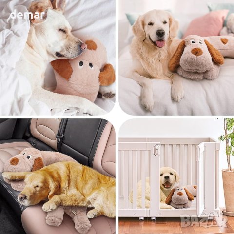 WEOK Плюшена играчка кученце за успокояване на кученце с топлинни пакети, снимка 9 - За кучета - 44182936