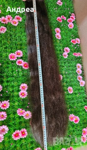 Продавам естествена ,славянска коса с примеси - 80 см, 160 грама, снимка 3 - Други - 53969987