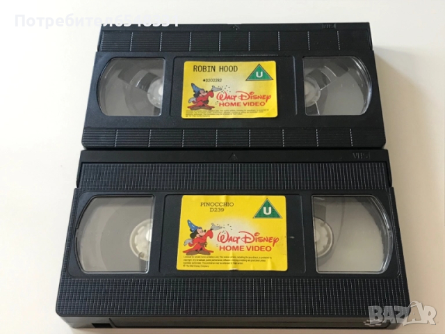 Видеокасети Robin Hood & Pinocchio VHS, снимка 4 - Анимации - 51472069