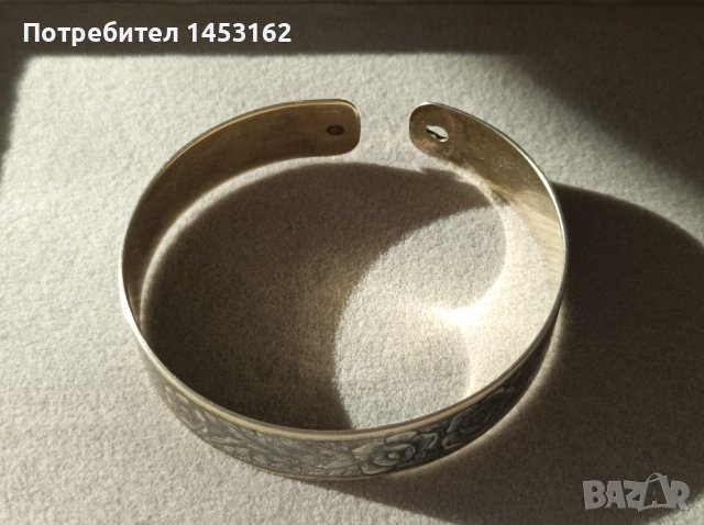 Старинна руска сребърна гривна с ниело, снимка 4 - Гривни - 44338905