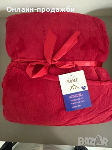 🧣 Дебело зимно одеяло с ръкави и качулка TOP QUALITY HOME SWEET, снимка 4 - Олекотени завивки и одеяла - 52387797
