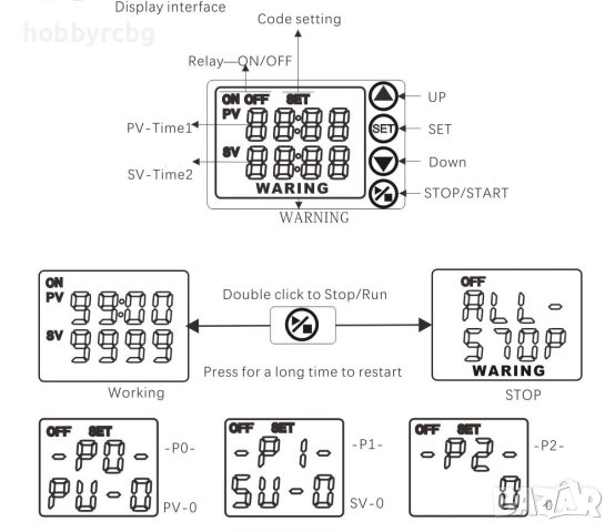 TS2310, Реле за време, цикличен таймер с LCD дисплей, 220V, 10A, снимка 5 - Друга електроника - 40585223
