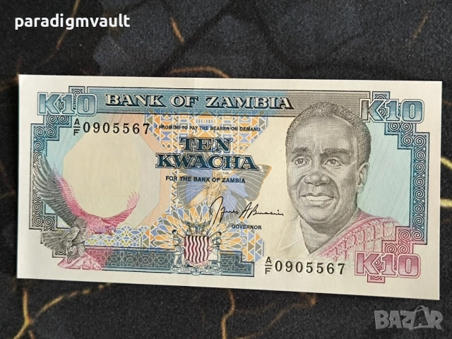 Банкнота - Замбия - 10 квача UNC | 1989г. - 1991г.