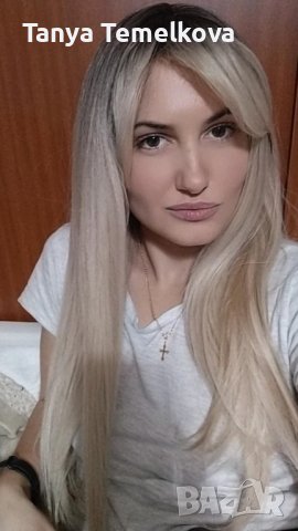 Руса перука на леки вълни с бретон, снимка 2 - Аксесоари за коса - 38898916