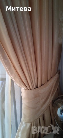 Лукзозни плътни завеси с перде, снимка 2 - Пердета и завеси - 53902210