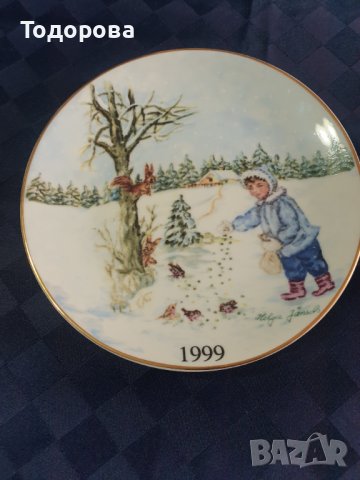 Ръчно рисувана авторска порцеланова чиния за стена