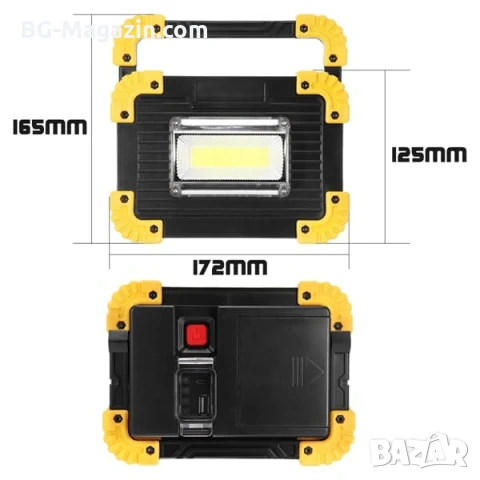 Мощна преносима къмпинг лампа LED осветление фенер презареждаща се USB за риболов палатка аварии, снимка 12 - Къмпинг осветление - 51016999