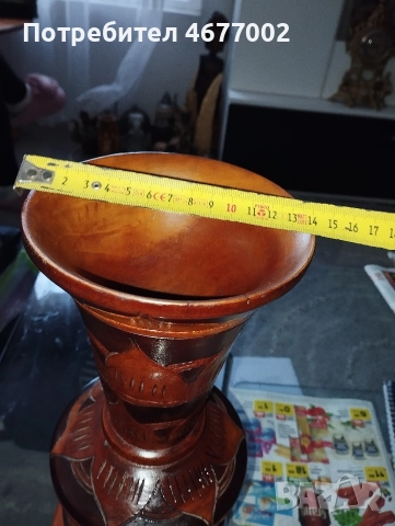перфектна дърворезба ваза, снимка 6 - Антикварни и старинни предмети - 52924899