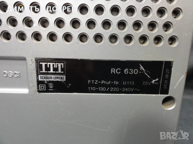 ITT SHAUB-LORENZ RC630 СТАР РЕТРО ТРАНЗИСТОР РАДИО КАСЕТОФОН, снимка 7 - Радиокасетофони, транзистори - 51008749