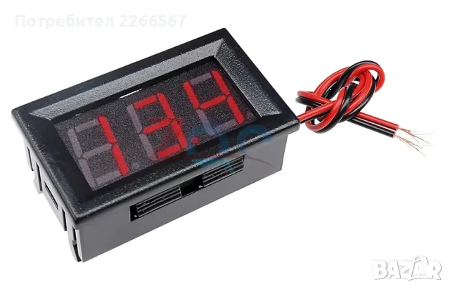 Мини LED индикатори за напрежение и ток - волтметър и амперметър, снимка 8 - Друга електроника - 49874040