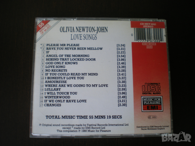 Olivia Newton-John ‎– Love Songs 1988 CD, Compilation, снимка 3 - CD дискове - 44641733
