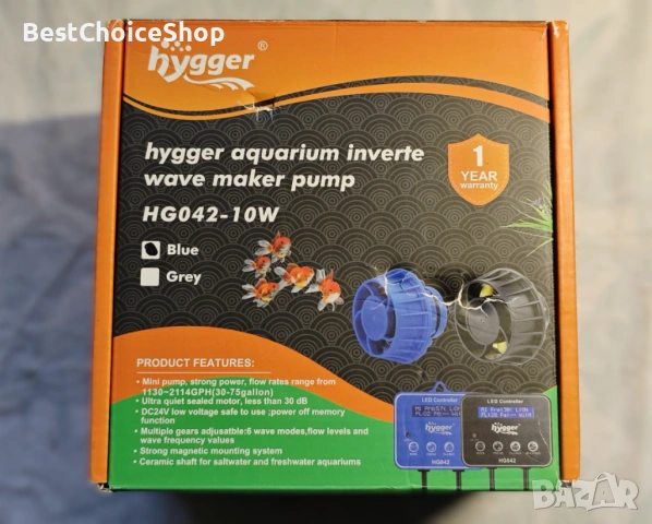 hygger 10 W DC  циркулационна помпа за воден поток Wave maker, 6 вълнови режима, снимка 5 - Оборудване за аквариуми - 53883582