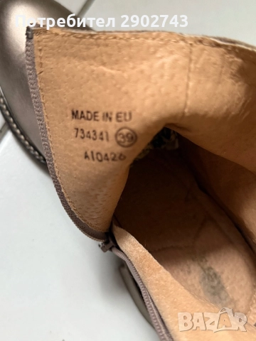 Боти от естествена кожа номер 39, снимка 3 - Дамски ботуши - 52344514