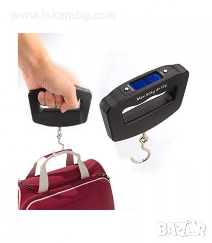 РЪЧЕН ЕЛЕКТРОНЕН КАНТАР ЗА БАГАЖ С КУКА ДО 50 КГ - код 1141, снимка 2 - Други стоки за дома - 34054886