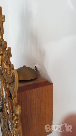Бронзов рядък стенен механичен швейцарски часовник, снимка 10 - Антикварни и старинни предмети - 42497168