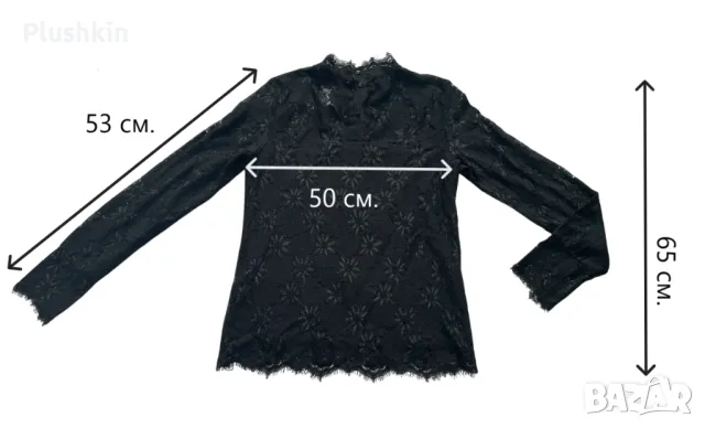 Дантелена блуза H&M - XS, снимка 5 - Блузи с дълъг ръкав и пуловери - 49334731