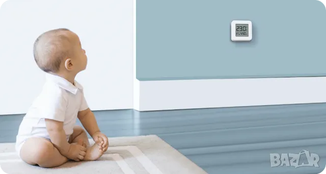Xiaomi Mi Temperature & Humidity Monitor 2 Температурен сензор, снимка 5 - Друга електроника - 48548468