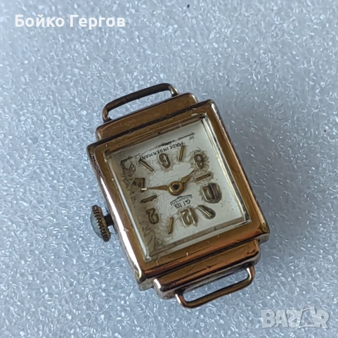 Немски-GDR / DDR Дамски Винтидж часовник GUB GLASHUTTE / SA-15 RUBIS. Позлатен 20MK.РАБОТИ ПЕРФЕКТНО, снимка 2 - Дамски - 54332456