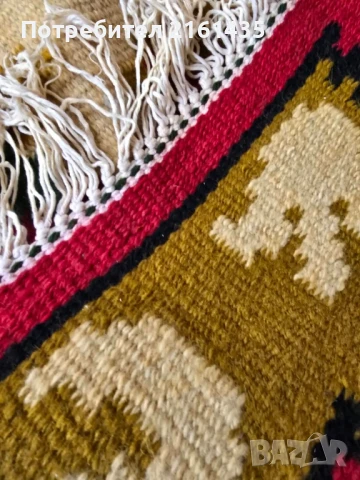 Котленски ръчно тъкан вълнен килим от едно време. , снимка 4 - Килими - 51382843