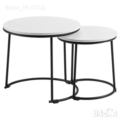 Сет от 2 холни масички с бял плот, снимка 2 - Маси - 48507464