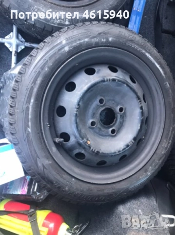 14 4бр оригинални джанти КИЯ KIA 4х100 ц.о.54.1мм J 4.5+зимни гуми 155/65/14