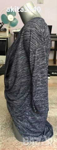 Сива асиметрична блуза, снимка 7 - Блузи с дълъг ръкав и пуловери - 38037205