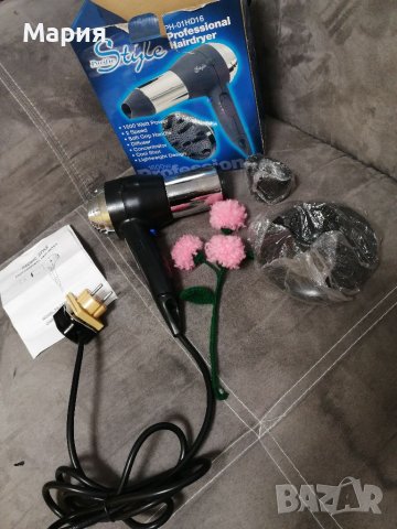 Професионален сешоар 1600 Watt с дифузер и бутон за охлаждане , снимка 13 - Друга електроника - 40350956